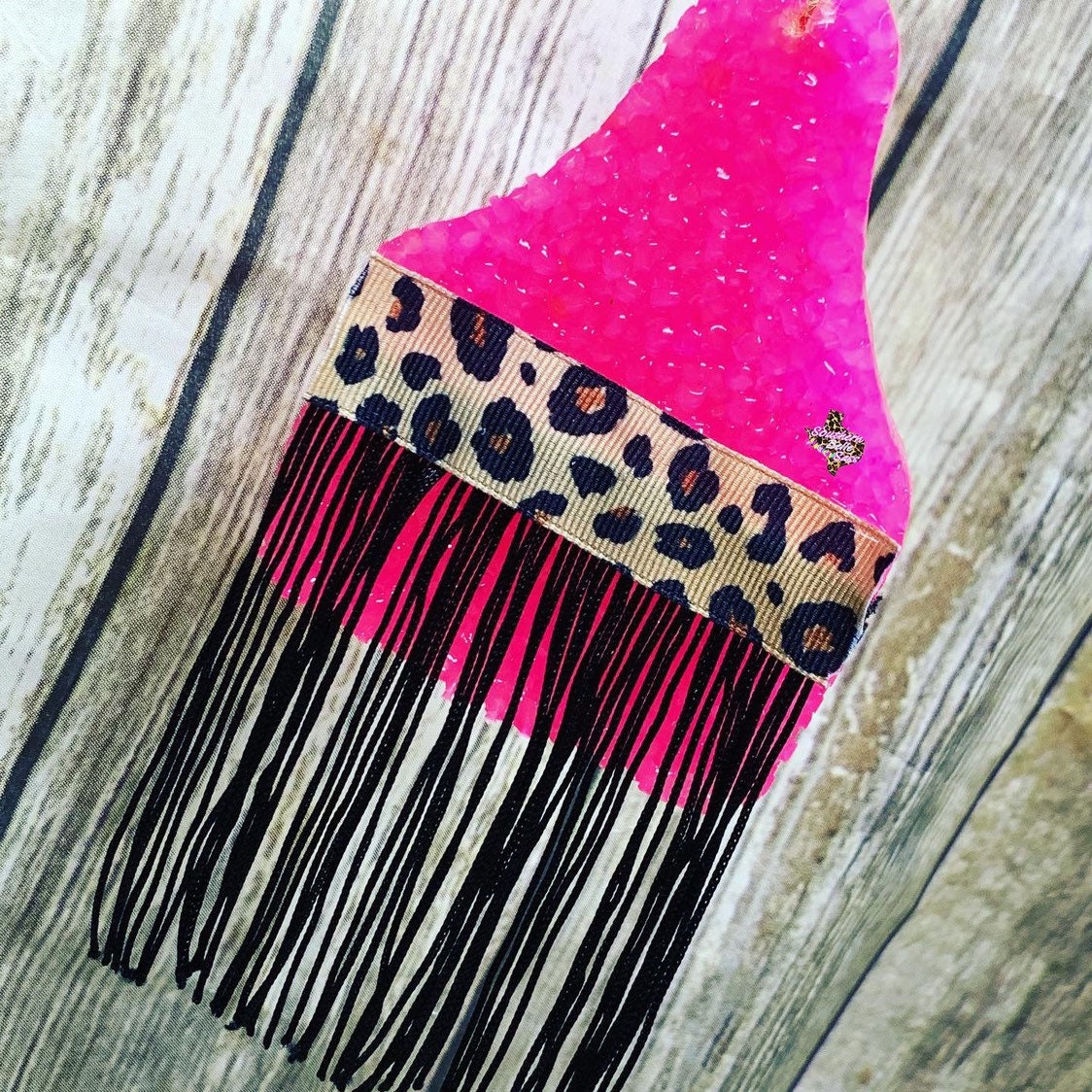 Cow Tag with Fringe
