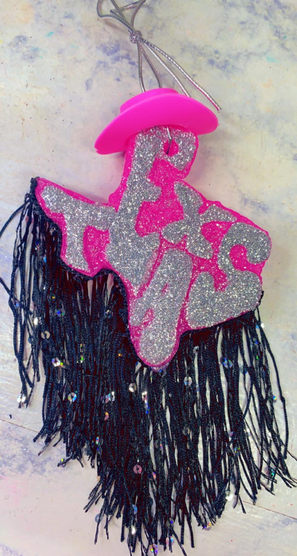 Texas W/ Fringe & Hat Freshie