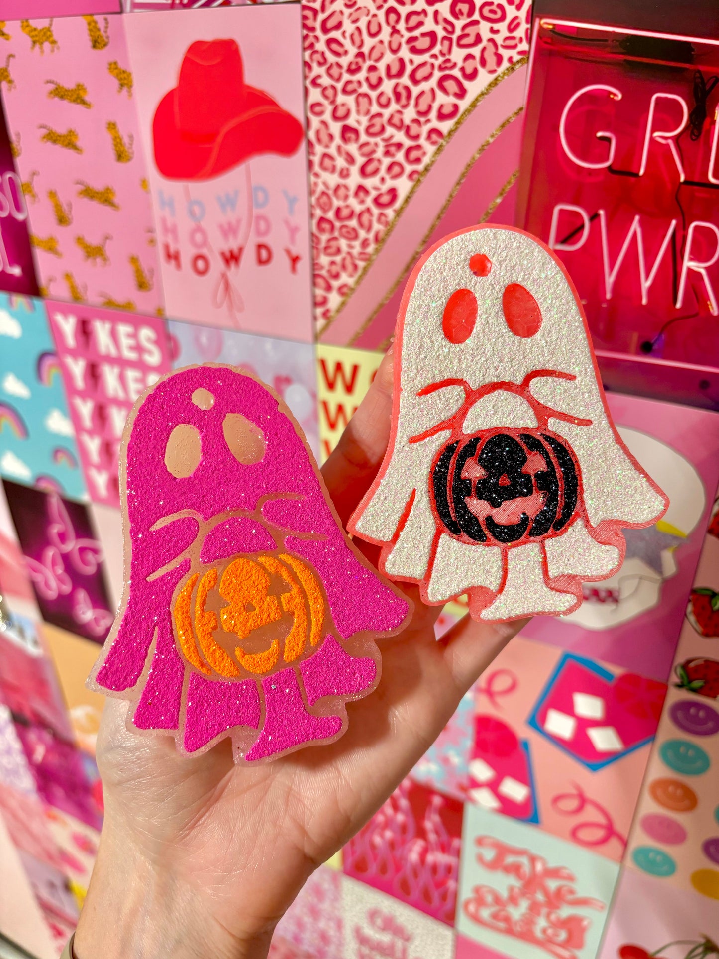 Ghost W/ Pumpkin Freshie