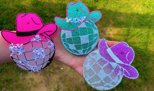DiscoBall CowgirlHat Freshie