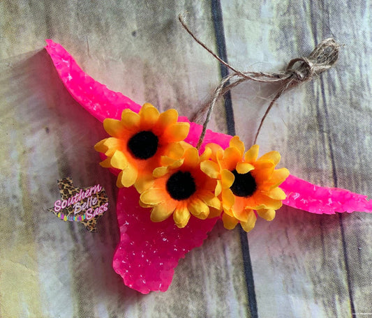 Longhorn with Sunflower
