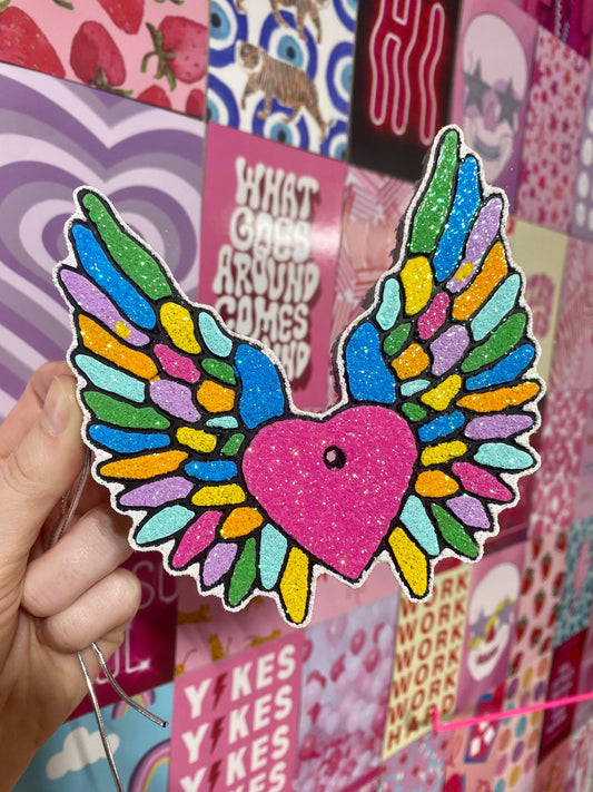 Angel Wings w/ Heart Freshie