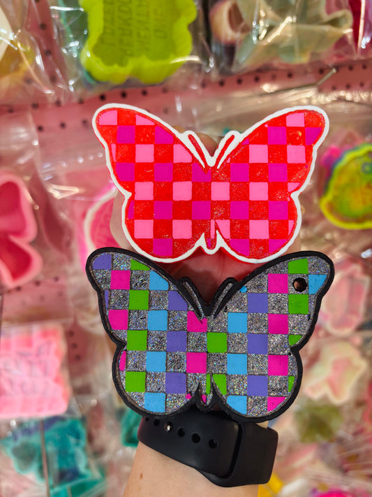 Checkered Butterfly Freshie