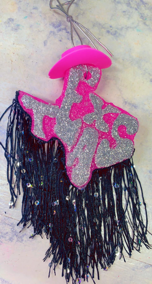 Texas W/ Fringe & Hat Freshie