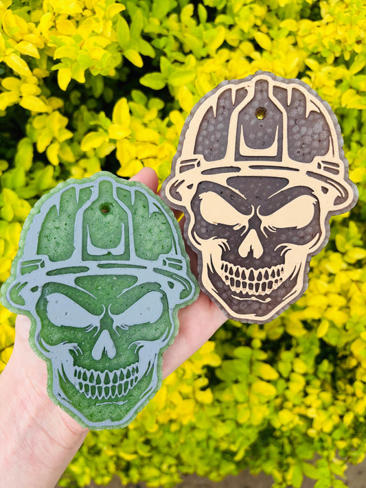 Skull With Hard Hat Freshie