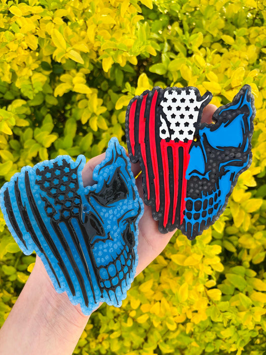 Skull W/ Flag Freshie